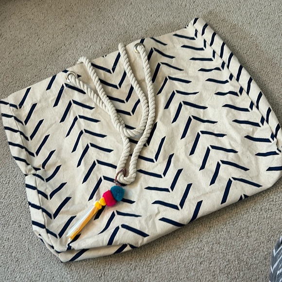 Ecolo canvas beach bag. 19.5” x 17” - Picture 1 of 8